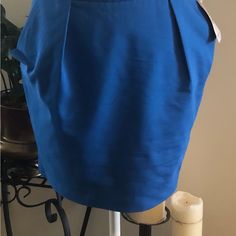 Zara Basics Brand New Skirt Size S Color Blue (As In Photos) Polyester & Cotton Waist 13in Length 26 In Blue Zipper On Back 2 Pockets Excellent Conditions *Reasonable Offers Always Welcomed * Smoke & Pet Free Home Fitted Blue Skirt With Pockets, Blue Fitted Skirt With Pockets, Blue Pleated Skort Fitted, Blue Pleated Fitted Skort, Blue Fitted Pleated Skort, Fitted Blue Pleated Skort, Fitted Blue Skirt For Spring, Blue Stretch Mini Skirt For Spring, Blue Summer Workwear Skirt