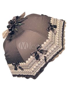 Victorian Parasol, White Parasol, Victorian Accessories, Black Bows