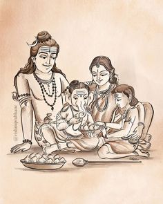 Shiv Parvati, Boho Art Drawings, Indian Family, Shiva Parvati Images, Shiva Parvati, Shiva Family, Lord Shiva Hd Images