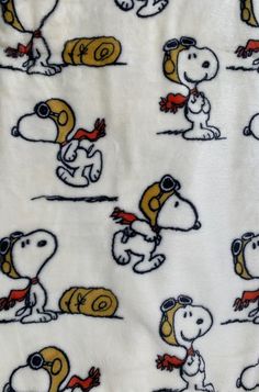 snoopy fabric with peanuts on it