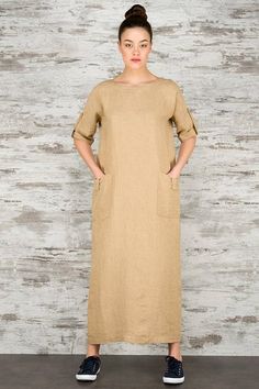 100% PURE LINEN DRESS LIGHT BROWN/SAND COLOR LINEN DRESS Light brown 100% linen dress with 3/4 sleeves and big pockets. . It's been specially washed in the manufacturing process, therefore is much softer and shrink-resistant. Perfect for casual everyday to wear. Free style comfortable dress for you. Please look at the sizes measurements at the 5th picture. SIZES: EU 36-44 EU 36 / US 4 / UK8 EU 38 / US 6 / UK10 EU 40 / US 8 / UK12 EU 42 / US 10 / UK14 EU 44 / US 12 / UK16 Solid Linen Dress With Pockets, Beige A-line Linen Maxi Dress, Beige Linen A-line Maxi Dress, Beige Linen Dress With Pockets, Relaxed Fit Flax Linen Dress, Flax Linen Dress With Pockets, Linen Shift Dress For Daywear, Beige Linen Maxi Dress With Short Sleeves, Light Brown Dress