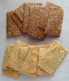 crackers and sea salt on a table