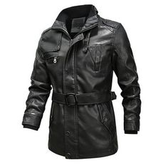 Season:Winter,Fall; Fabric:PU Leather; Sleeve Length:Long Sleeve; Gender:Men's; Style:Streetwear,Fashion,Comfort; Occasion:Outdoor,Going out,Vacation,Daily Wear; Outerwear Length:Regular; Placket:Zipper; Function:Warm,Windproof; Pattern:Plain; Design:With Belt,Pocket; Neckline:Stand Collar; Outerwear Type:Motorcycle Jacket,Leather Jacket; Listing Date:11/20/2023; Bust:; Length:; Shoulder Width:; Sleeve: Mens Leather Jacket Motorcycle, Plain Fashion, Belt Pocket, Jacket Outdoor, Yellow Coffee, Men's Leather Jacket, Yellow Jacket, Fall Fabric, Leather Sleeve