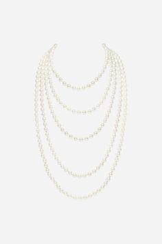 This sumptuous piece of jewelry features a retro-elegant yet slightly modern style that complements the lavish garments, reminiscent of the roaring 1920s. Features: Lustrous imitation pearls Double strand design 59 inch / 150cm long 8mm pearls Elegant Long Pearl Chain Necklace For Party, Pearl Chain Long Necklace For Formal Occasions, Elegant Multi-strand Pearl Necklace For Evening, Formal Long Pearl Necklace With Pearl Chain, Pearl White Long Pearl Necklace In Elegant Style, Elegant Pearl White Long Necklace, Elegant Pearl White Long Pearl Necklace, Elegant Long Necklace For Formal Occasions, Classic Multi-strand Pearl Necklace For Party