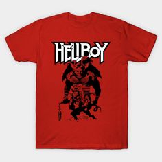 Love the rough idea of Hellboy. -- Choose from our vast selection of Crewneck and V-Neck T-Shirts to match with your favorite design to make the perfect graphic T-Shirt. Pick your favorite: Classic, Boxy, Tri-Blend, V-Neck, or Premium. Customize your color! For men and women. Red Cotton Grunge T-shirt, Pop Culture Red T-shirt With Logo Print, Red Pop Culture T-shirt With Logo Print, Red Punk T-shirt With Screen Print, Red Pop Culture Graphic T-shirt, Grunge T-shirt With Character Print For Fans, Grunge Style T-shirt With Character Print, Band Merch T-shirt With Character Print, Grunge Fan Merchandise T-shirt With Logo