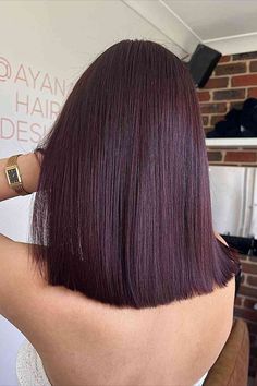 Dark Cherry Plum Color Cherry Plum Hair, Cola Hair Color, Global Hair Color, Amazing Hair Color