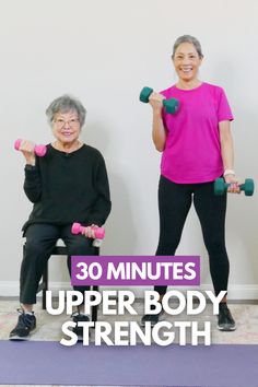 In this 30 minute workout, we'll guide you through a gentle yet effective routine that focuses on strengthening your upper body. It can be done in a chair or standing at any level. Upper Body Chair Exercises, Core Excercises, Senior Workout, Walking Exercises, Senior Yoga, Upper Body Strength Workout, Body Strength Workout, Gentle Exercise, High Shelves