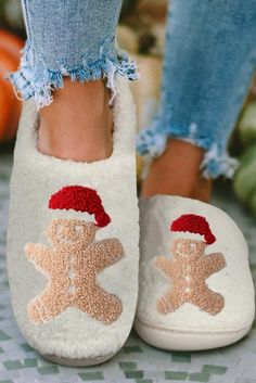 Christmas Slippers   2-3 weeks TAT Christmas Slides Shoes, Matching Chirstmas Slippers, Christmas Presents Slippers, Gingerbread Man Slippers, Xmas Sandals, Festive Slippers, Holiday Gifts For Friends, Man Slippers, Christmas Details