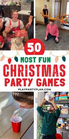 the top 50 most fun christmas party games for kids to play with in their house