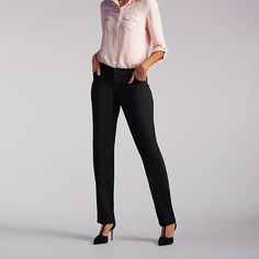 Some have said that these are the perfect all-day work pant. We couldn't agree more! Designed with a super-comfortable waistband and made from silky-soft fabric with a slight drape, our Relaxed Fit Straight Leg Pant is all dressed up and ready to go. (Previously known as the All Day Pant). 98% Cotton/2% Spandex. Black. 16 W / 29 Inches (P). Beige Dress Pants, Dress Pants For Women, Womens Straight Leg Pants, Womens Chinos, Sleek Dress, Straight Leg Pant, Pants Women Fashion, Tall Clothing, Fitted Trousers