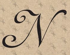 the letter m is made up of black swirls on beige paper with an animal pattern