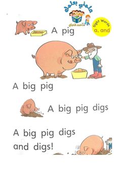 an image of two pigs and one pig with words in the bottom right hand corner