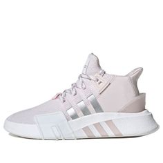 (WMNS) Adidas originals EQT Bask Adv EE5037 (SNKR/Casual/Mid Top/Women's) Pink Athleisure High-top Sneakers With Boost Midsole, Pink Cushioned High-top Sneakers For Athleisure, Pink Athletic Sneakers With Boost Midsole, Athletic Fit Pink Sneakers With Boost Midsole, Pink Sporty Sneakers With Athletic Fit, Pink Boost Midsole Sneakers For Sportswear, Pink Sportswear Sneakers With Boost Midsole, Pink Breathable High-top Sporty Sneakers, Sporty Pink High-top Sneakers With Breathable Material