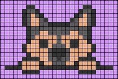 an image of a cat pixellated in purple and black