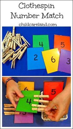 clothespin number match game for kids to play