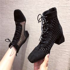 Material: SuedeSize: CN34, CN35, CN36, CN37, CN38, CN39, CN40, CN41, CN42Color: Black, BeigeHeight High: 5CMStyle: Summer, FashionPattern Type: Suede, Square Toe, Cutout, Strap, Chunky Heel, Calf BootsOccasion: Casual, Party, SummerPackage Contents: 1* Shoes, without Accessories. Black Lace-up Martin Boots For Spring, Synthetic Block Heel Summer Boots, Summer Synthetic Boots With Block Heel, Black Martin Boots For Spring, Summer Synthetic Block Heel Boots, Summer Lace-up Boots Medium Width, Trendy Closed Toe Martin Boots For Spring, Trendy Spring Martin Boots With Closed Toe, Trendy Spring Lace-up Closed Toe Boots