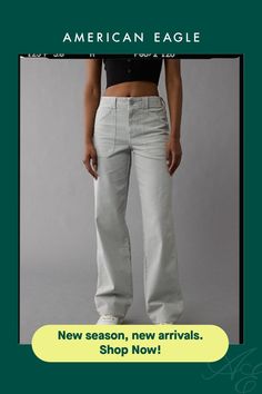 Stretch canvas with a super soft hand-feel/Holds its shape & won't bag out. Ever./Utility details White Jeans Men, Athletic Fit Jeans, Dream Jeans, Jean Trends, Utility Pants, Curvy Jeans, Loose Jeans, Medium Wash Jeans, Women Denim Jeans