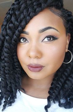 27 Chic Senegalese Twist Hairstyles for 2021 - The Trend Spotter Short Crochet Braid Styles, Crochet Twist Hairstyles, Havanna Twist, Havana Twist Hairstyles, Senegal Twist, Short Crochet Braids, Crochet Braids Twist, Senegalese Twist Hairstyles, Senegalese Twists