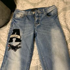 Amiri Means Jeans Size 32 Worn A Lot Want No Longer Luxury Blue Denim Bottoms, Luxury Denim Jeans For Streetwear, Mean Jean, Amiri Jeans, Jeans Color, Colored Jeans, Mens Jeans, Jeans Size, Color Blue