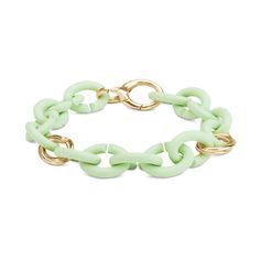 The styling features Mint Green and two Triple Tangle single bronze links. This bracelet is a part of the Mint Green collection, which launches Mint Green Rubber X. Mint Green Accessories, Bronze Bracelet, Make Your Own Bracelet, Bronze Bracelets, Green Accessories, Green Collection, Metal Chain Link, Fresh Mint, Bracelet Sizes