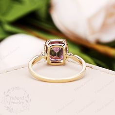 "(Please confirm your US size when you make an order) Jewelry Details -Gold Type : 14k gold Center Stone: NATURAL Amethyst 7*8mm, Approximately 2.15ct Color: 3A Clarity: VS Cut: Long Cushion Cut / 3EX Side Stone: 0.03cttw diamond Color: G-H Clarity: SI1 Cut: Round Cut / 3EX Band Width: Approximately 1.5mm SKU: YR0514 ~*-*~Purchase Guarantee: - All our jewelry is handmade, and each process is refined. - 14 Day Refund Guarantee. - All our products are Free Shipping. - Free Gift Box&Packing. ~* Gold Art Deco Diamond Ring With Accent Stones, Art Deco Gold Diamond Ring With Accent Stones, Wedding Amethyst Ring With Bezel Setting In 14k Gold, Yellow Gold Amethyst Ring With Bezel Setting For Wedding, 14k Gold Amethyst Ring With Bezel Setting For Wedding, Rectangular Gold Birthstone Ring For Wedding, Art Deco 14k Gold Jewelry For Promise Ring, Heirloom Gold Amethyst Ring For Weddings, Gold Rectangular Amethyst Ring For Wedding