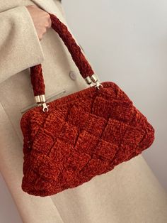 Elegant Knitted Shoulder Bag For Everyday Use, Hand Knitted Pouch Bag As A Gift, Red Rectangular Bags For Winter, Vintage Rectangular Crochet Bag For Gift, Handmade Red Crochet Satchel Bag, Vintage Rectangular Crochet Bag As Gift, Vintage Rectangular Crochet Bag Gift, Elegant Knitted Rectangular Shoulder Bag, Rectangular Knitted Shoulder Bag As Gift