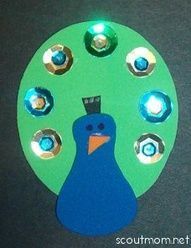 a paper plate with a blue bird on it's face and lots of holes in the middle