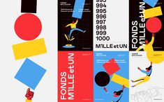 several posters with different shapes and sizes on them, including one for the olympic games