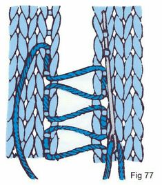 an image of a blue and white object with ropes on it's sides, in the shape of a spiral