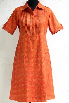 Long Kurta Designs, Collar Kurti Design, Latest Kurta Designs, Silk Kurti Designs, Salwar Neck Designs, Cocktail Dresses With Sleeves, Churidar Designs, Ikat Dress