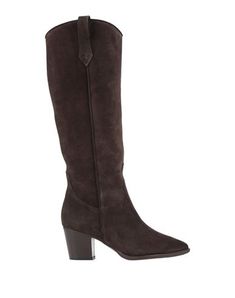 leather, no appliqués, solid color, leather lining, round toeline, square heel, rubber sole, contains non-textile parts of animal origin, suede effect , Color: Dark brown , Size: 7 Riding Boots, Knee Boots, Cowboy Boots, Soft Leather, Heeled Boots, Dark Brown, Clothing And Shoes, Womens Boots, Heel Height