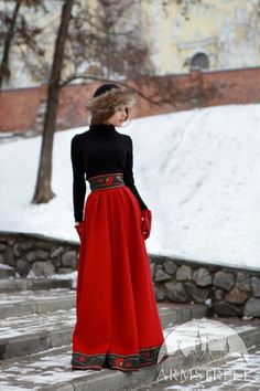 Original wool skirt  "Russion Season " Winter Party Maxi Skirt, Winter Evening Maxi Skirt, Formal Flared Pleated Skirt For Winter, Winter Evening Skirt, Winter Formal Relaxed Skirt, Relaxed Formal Skirt For Winter, Formal Relaxed Winter Skirt, Winter Party Dress With Long Skirt, Winter Party Long Maxi Skirt