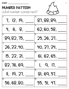 printable worksheet for numbers to be used in the classroom or at home