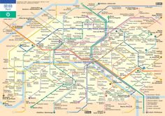 the paris metro map is shown in pink