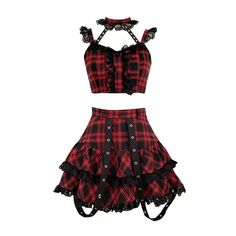 Chic Outfits Edgy, Cute Dresses For Party, Suit Blue, Japanese Harajuku, Kawaii Cosplay, Harajuku Style, Girls Red, Denim And Lace