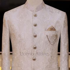 Organza embroidered silm fit customized prince coat Men Ethnic Wear India, White Sherwani, Prince Suit, Formal Menswear, Jodhpuri Suits, Blue Sherwani, Sherwani For Men Wedding, Wedding Kurta, Wedding Kurta For Men