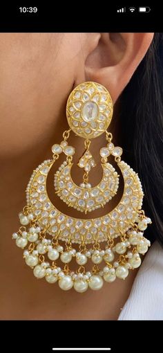 high end Kundan Chandbaali's can be pared with a lehanga or a saree or your favorite ethnic wear Please reach out if you have any questions with regards to this product Bollywood Style Chandelier Earrings With Intricate Design For Reception, Chandbali Chandelier Earrings With Intricate Design For Reception, Chandbali Meenakari Danglers For Reception, Meenakari Chandbali Danglers For Reception, Festive Chandbalis With Meenakari For Reception, Meenakari Chandbalis For Eid Reception, Meenakari Chandbalis For Reception And Diwali, Festive Chandbalis With Cutdana For Reception, Bollywood Style Meenakari Danglers For Reception