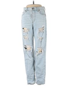 &Denim by H&M Jeans Size: 0 Blue Bottoms - used. 100% Cotton, Light Wash, Hearts, Cropped, Mid/Reg Rise | &Denim by H&M Jeans - Mid/Reg Rise: Blue Bottoms - Size 0 M Jeans, H&m Jeans, Blue Jeans, Handbags For Women, Womens Bottoms, Jeans Size, H&m, Women Handbags, For Women