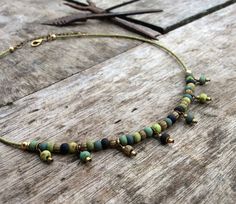 Boho Necklace,earth Mother Necklace,short Boho Necklace,simple Necklace,bohemian Necklace, Boho Necklace for Women,hippie Necklace,gift Idea - Etsy Earthy Turquoise Necklaces For Festivals, Earthy Turquoise Festival Necklaces, Green Bohemian Choker As A Gift, Bohemian Green Choker As A Gift, Green Bohemian Choker For Gifts, Bohemian Green Choker As Gift, Handmade Green Bohemian Choker, Green Bohemian Choker For Festivals, Earthy Green Necklace For Festivals