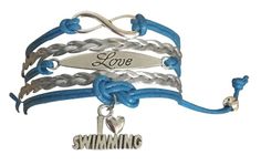 PRICES MAY VARY. SWIM JEWELRY- Swim Bracelet - Swimming Jewelry - Perfect Gift for Swimmers- Swimming Jewelry SWIM BRACELET -Infinity Swim Bracelet Blue & Silver Color/Adjustable Clasp with Silver Tone Metal Charms ADJUSTABLE- Swimmer Bracelets Adjust to fit most wrists. New adjustable clasp makes the bracelet fully adjustable to fit a 5 inch to 8 inch wrist and easy to get on and off. *will fit most wrists. SWIM GIFT -Perfect Gift For Swimmers, Swim Teams, Swim Coaches and Swim Moms DESIGNED & Swim Coach Gifts, Swim Jewelry, Swim Coach, Girls Swim, Swim Mom, Family Bracelets, Gifts For Swimmers, Swim Gifts, Inspirational Bracelets