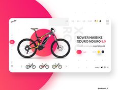 an image of a bike shop website