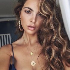 Who I'm Following | Curly Cailín Brown Wavy Hair, Negin Mirsalehi, Trend Makeup, Hair To One Side, Caramel Hair, Topshop Dresses, Hair Envy, Long Curly, Brunette Hair