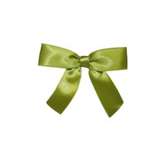 a green bow on a white background