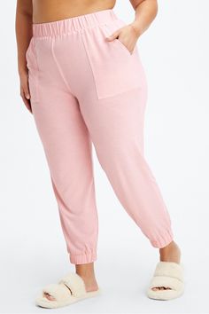 RestoreKnit Tapered Pant Fabletics pink female Activewear >> Womens >> Bottoms >> Pants & Joggers >> Joggers plus Lounge Ultra-lightweight pant in RestoreKnit Lightweight Pants, Tapered Pants, Active Wear For Women, Workout Pants, Bottoms Pants, Jersey Fabric, Womens Bottoms, Sweatpants, Lounge