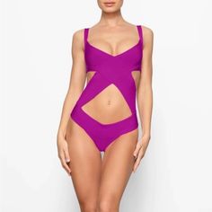 Love This Fun Color! Perfect For The Beach Or Lounging In The Sun! Has Lots Of Stretch. Nwt Purple Lined Swimwear For Poolside, Purple Bodysuit For Poolside During Beach Season, Fitted Purple One-piece Beachwear, Purple One Pieces For Poolside Beachwear, Purple Beachwear One-piece Swimsuit, Purple One Pieces For Poolside And Beach Season, Purple One-piece Beachwear Swimwear, Purple Beachwear One Piece For Swimming, Purple Beachwear One Piece For Poolside