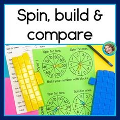 spin, build and compare game for kids