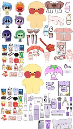 an assortment of items that include sunglasses, hairbrushes and other things to wear