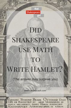 shakespeare use math to write hamlet