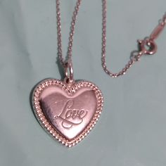 Stunning Sterling Silver 925 Tiffany & Co. Love Heart Necklace Pendant Carm & Chain! Smoke And Pet Free Home! Reasonable Offers Always Welcome! Measurements In Pictures! Tiffany Necklace, Bf Gifts, Necklace Bead, Jewelry Sale, Bead Pendant, Tiffany Co Jewelry, Heart Pendant Necklace, Beaded Pendant, Tiffany & Co.