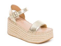 Bernardo Mallorca Espadrille Wedge Sandal - Free Shipping | DSW Beach Season Platform Espadrilles For Summer Outings, Closed Toe Platform Espadrilles For Vacation, Casual Platform Espadrilles For Summer Outings, Wedge Sandals With Removable Insole For Beach Season, Wedge Sandals With Removable Insole For Summer Beach Outings, Gold Espadrilles For Summer, Vacation Wedge Heel Espadrilles With Cushioned Footbed, Gold Summer Espadrilles For Vacation, Gold Espadrilles For Summer Vacation